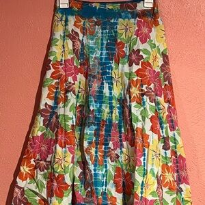Studio West Colorful Floral Midi Skirt